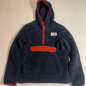 North Face Campshire Sherpa Fleece (Navy and Red)